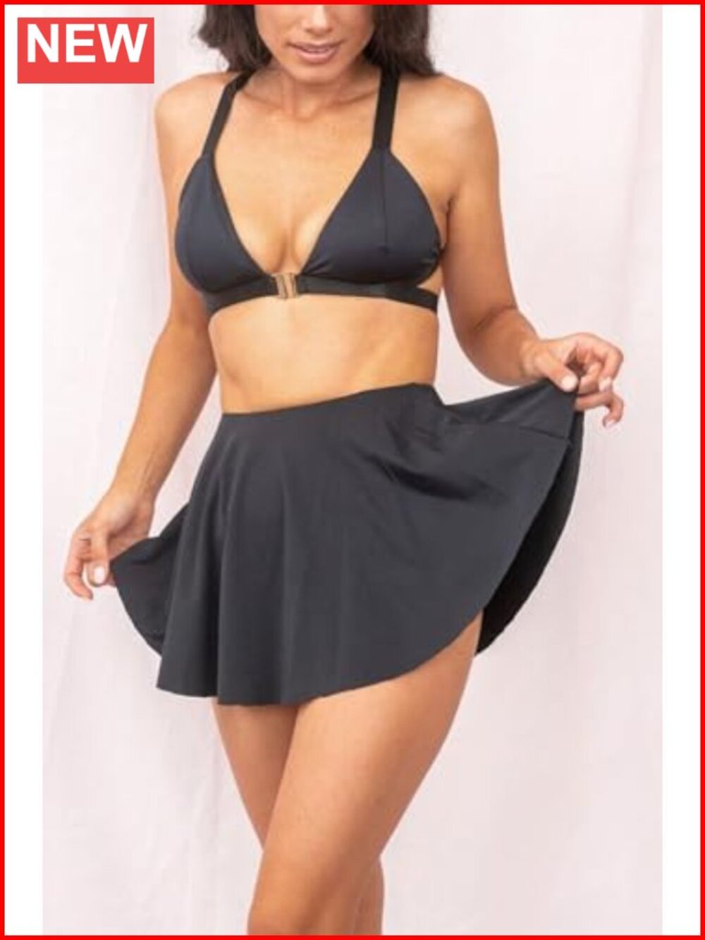 High Waisted Ruffle Mini Skort with Built-in Shorts for Dance & Workout - Picture 2 of 6